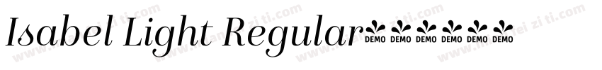 Isabel Light Regular字体转换